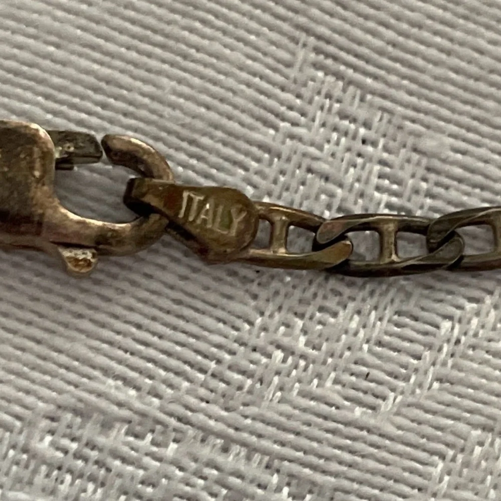 Rare Vintage Sterling Silver Inlay Elegant Pink Pendant Bear Necklace.  20” - Picture 7 of 11